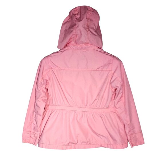 Gap Kids Girls Pink Hooded Lined Zip Up  Wind/Rain Jacket With Pockets - XL/12 - Picture 6 of 9